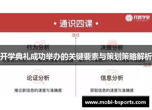 开学典礼成功举办的关键要素与策划策略解析